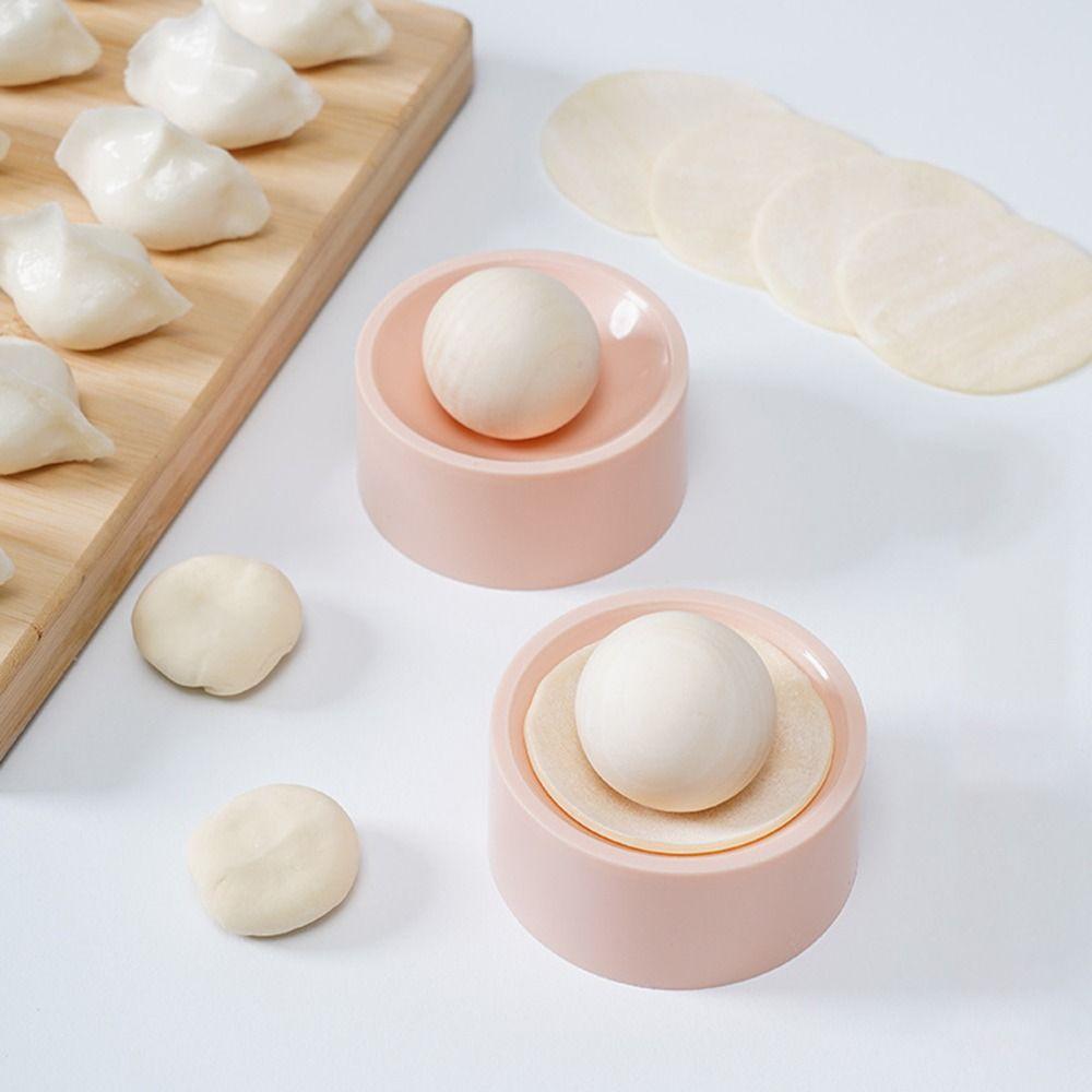 Wiederverwendbarer Teigtaschenformer Rundförmiger Holz-Teigtaschenhaut-Hersteller Küchen-Backzubehör