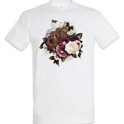 Brass Knuckles And Flowers T Shirt Tattoo Artist Oldschool Flash Newschool Vintage Washed Designer Clothes Fashion Soft