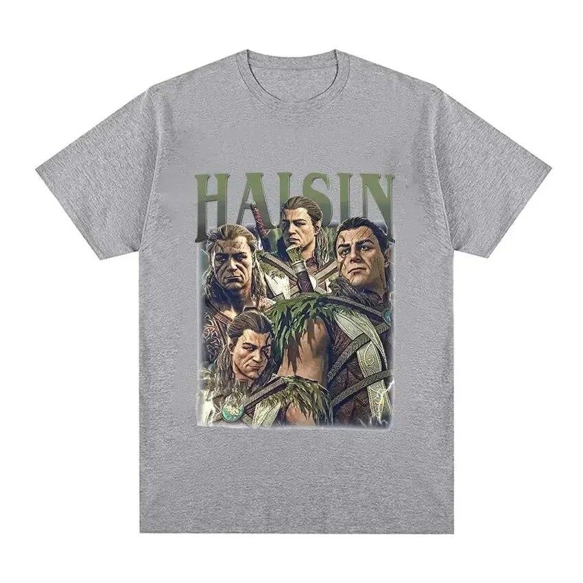 Retro Astarion Halsin Baldurs Gate 3 Unisex Women Print Tee Cotton T Shirt Short Sleeve Tshirt Fashion Oversized T-shirts Clothes