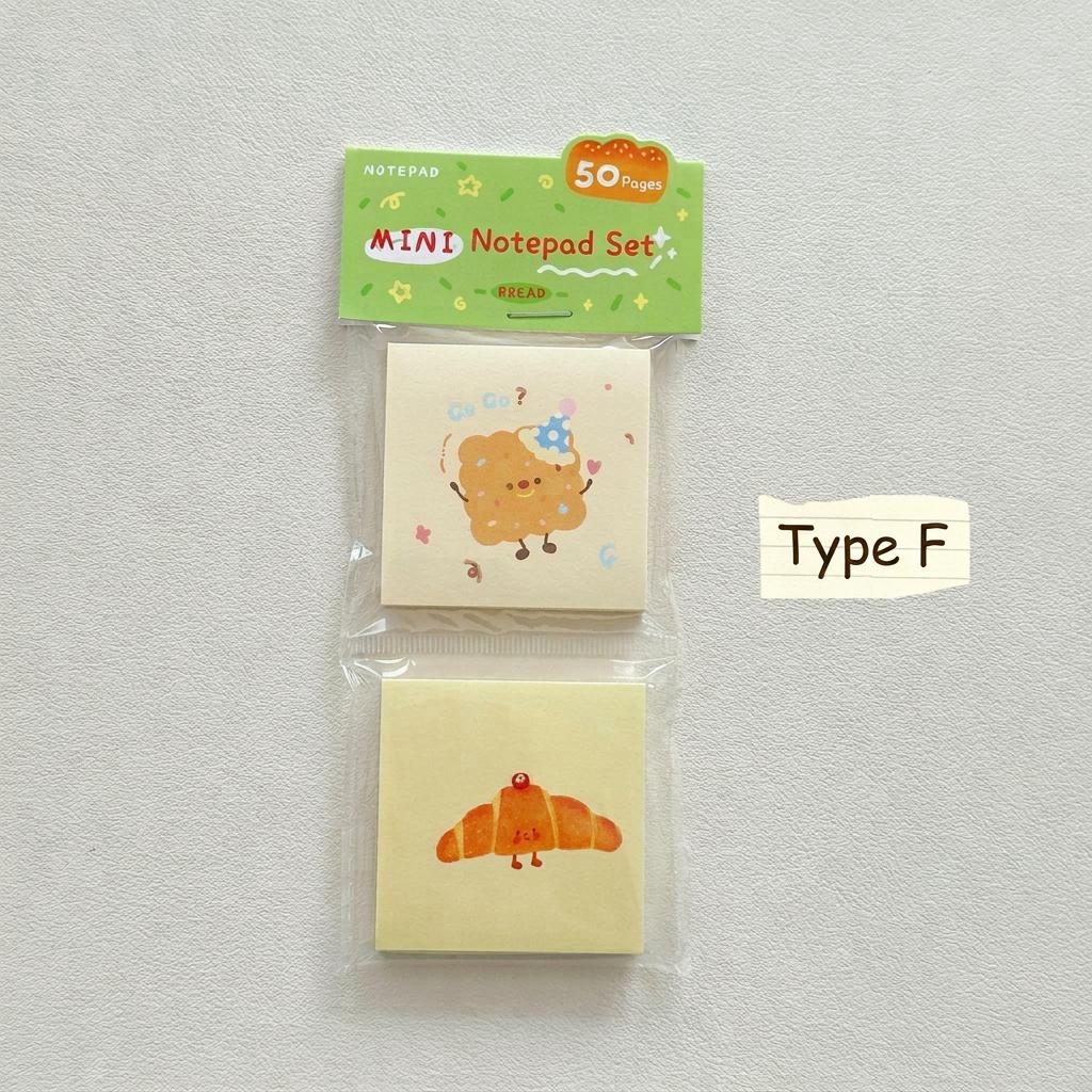 Non-Adhesive Notepad Decorative Food Themed Notepad Japanese Memo Japanese Mini Memo Pad For Office Workers On-The-Go Message