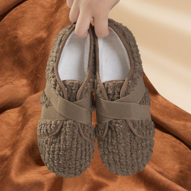 New 2025 Women's Fleece-Lined Beanies & Soft Sole Non-Slip Furry Shoes for Autumn-Winter Outdoor Wear