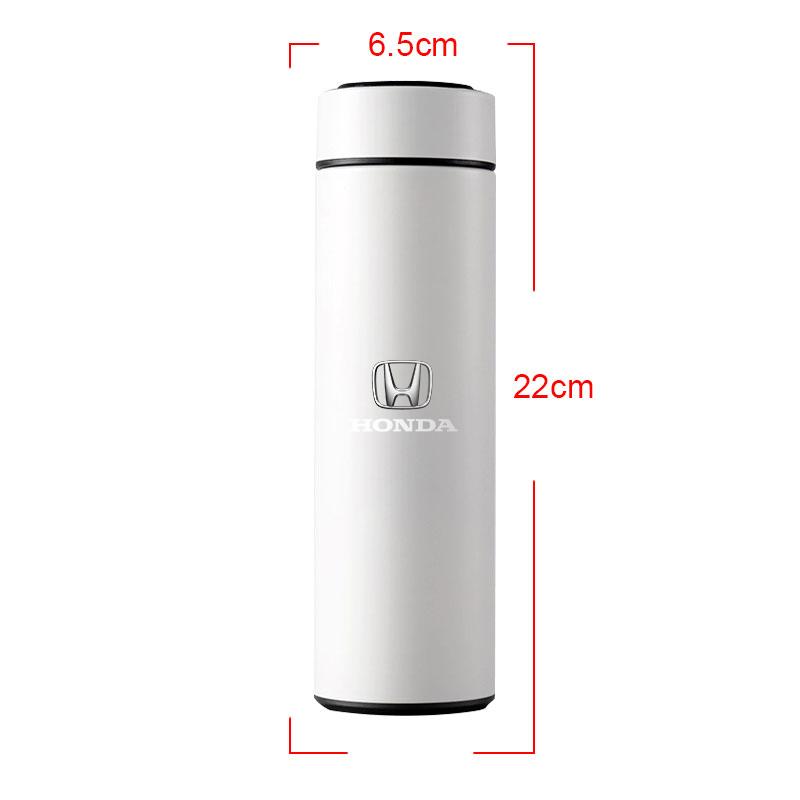 Car Smart Thermos Bottle With Temperature Display Coffee Cup For Honda Fit Mugen Insight Type S R VTEC DOHC Modulo Vezel Legend RR Si