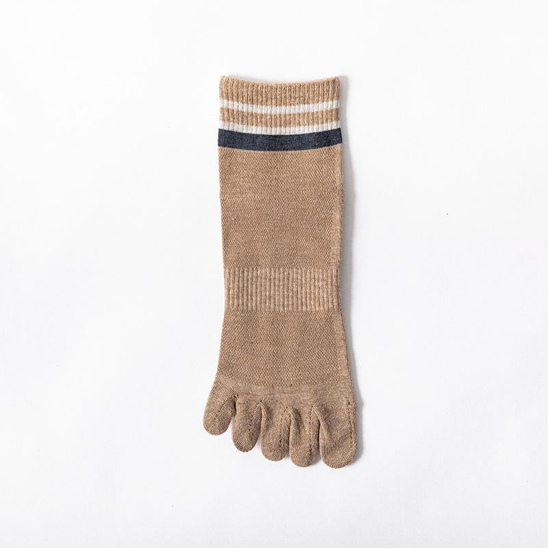 Five-fingered Socks for Men, Spring, Autumn and Summer, Thin Summer Short Cotton Socks, Mesh Sports Split-toe Socks, Mid-calf Socks