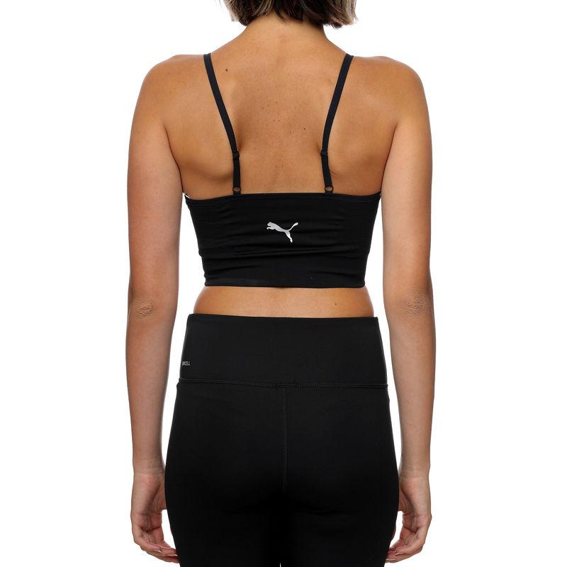 Puma Solid Low Support Yoga Training Sports Bra Women Underwear Black 848083-01