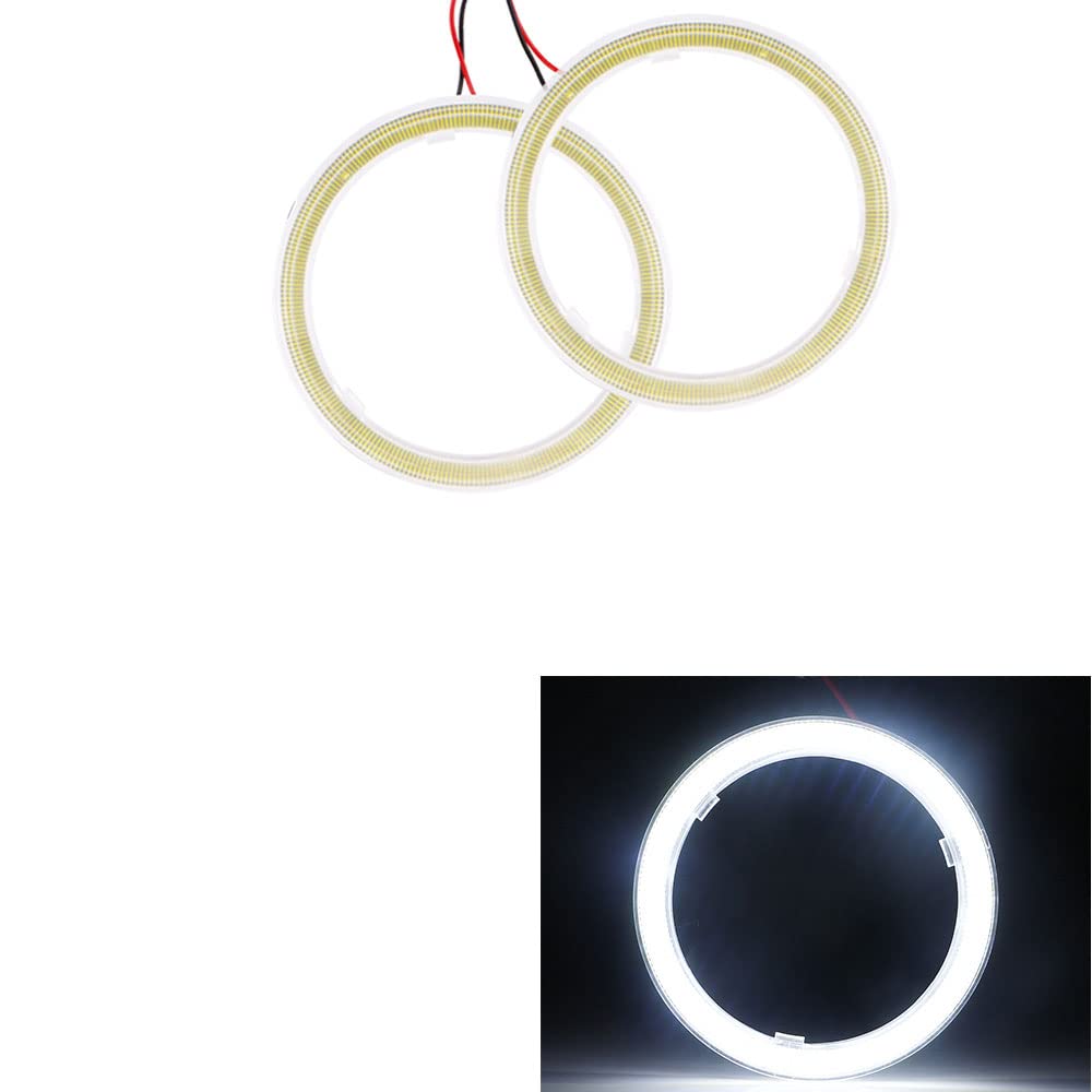 YongMing COB Squid Ring White LED Headlight Fog Lamp 80MM