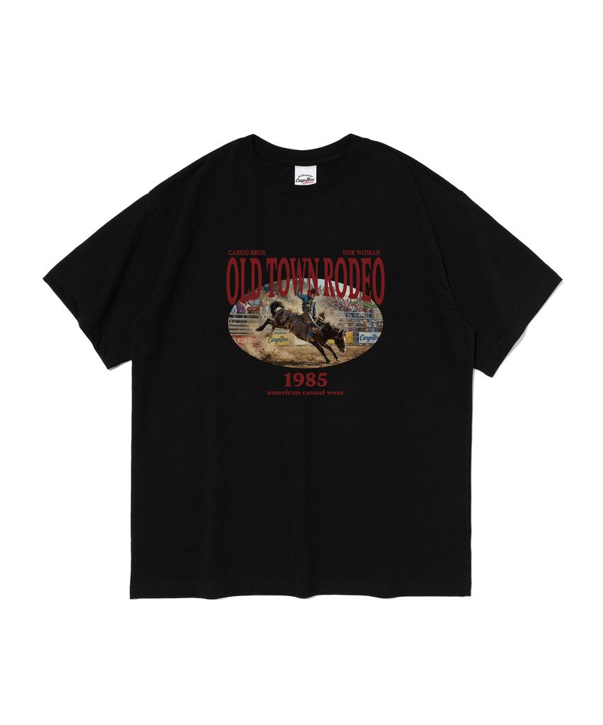 CARGOBROS FOR WOMAN Old Town Rodeo Short Sleeve T-Shirt (Black)