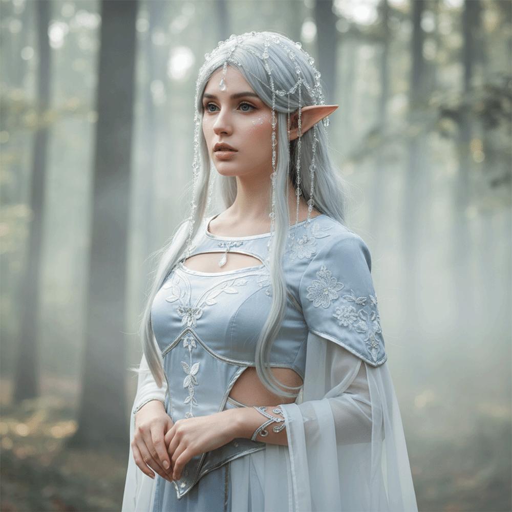 Fairy Glitter Beaded Forehead Ornament Long Tassel Bridal Crown  Wedding Styling Accessories