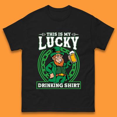 This Is My Lucky Drinking Shirt Irish Mens T-Shirt Womens Tops Tees