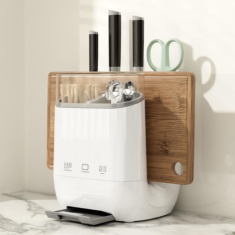 

Knife holder Multi-Function Utensil Stand Knife Block Spoon Fork Kitchen Organizer Flatware Drainer Cuttingboard Storage Holder белый