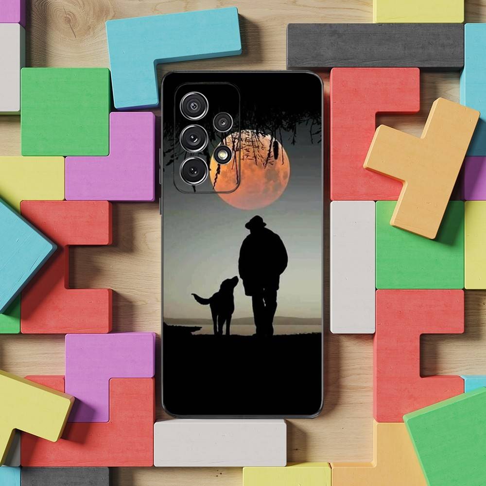 Hunter Dog Phone Case For Samsung S9,S10,S20,S10,S21,S25,S24,S23,Ultra,FE,Plus,Lite,Soft Silicone Black Cover