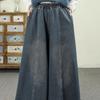 Pants for Women Plus Size Thickened Stretchy Elastic High Waist Long Trousers Solid Colour Fleece Casual Wide Leg Jean Pants