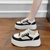 Summer new little white shoes soft-soled sports women's thick baseplate shoes lace-up board shoes women's mesh casual shoes