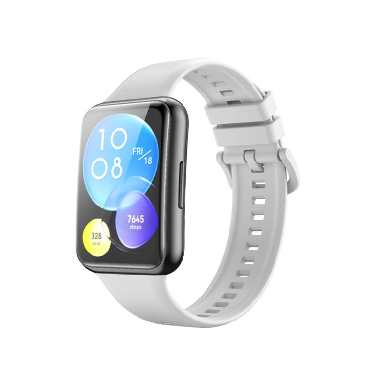 

Однотонный силиконовый ремешок для Huawei Watch Fit 2 For Huawei Watch Fit 2 белый