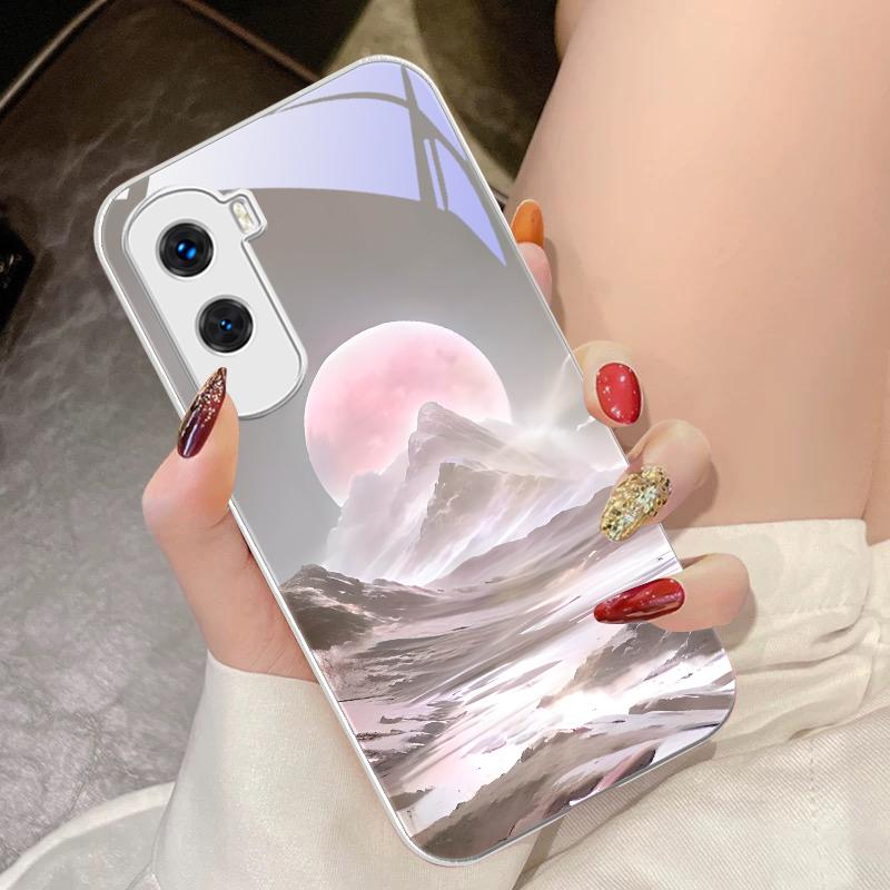 Mountain And River Day For Honor 200 90 8X 9X Pro Lite P50 P40 Nova 10 11i P60 Magic4 6 Mate 20 50 Tempered Glass Phone Case