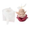 3D Rose Flower Angel Candle Mold Silicone Gift Making Kit Diy  Soap Handmade Gypsum Scented Soap Mould