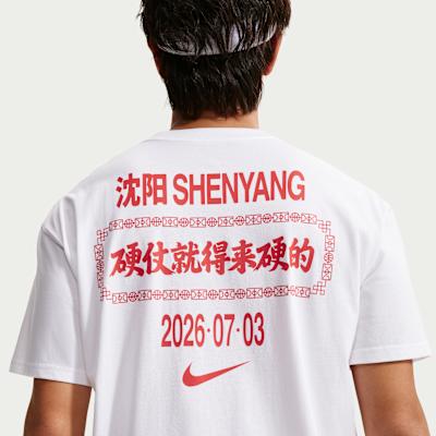 Nike T Shirts Men s White Crew Neck Moderate S