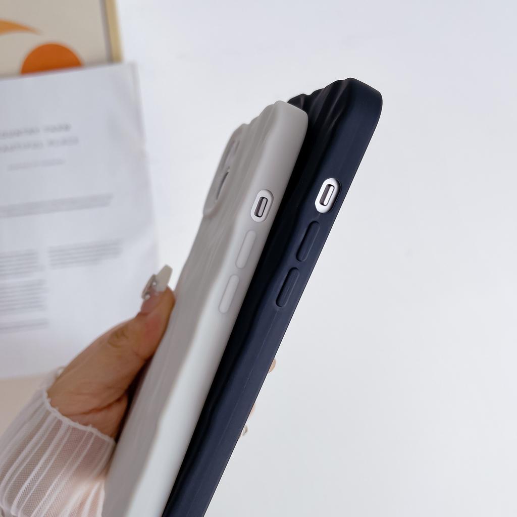 Apple Wrinkle 15 Mobile Phone Case Suitable for High-end Solid Color IPhone 16PROMAX Anti-fall Mobile Phone Protection Case