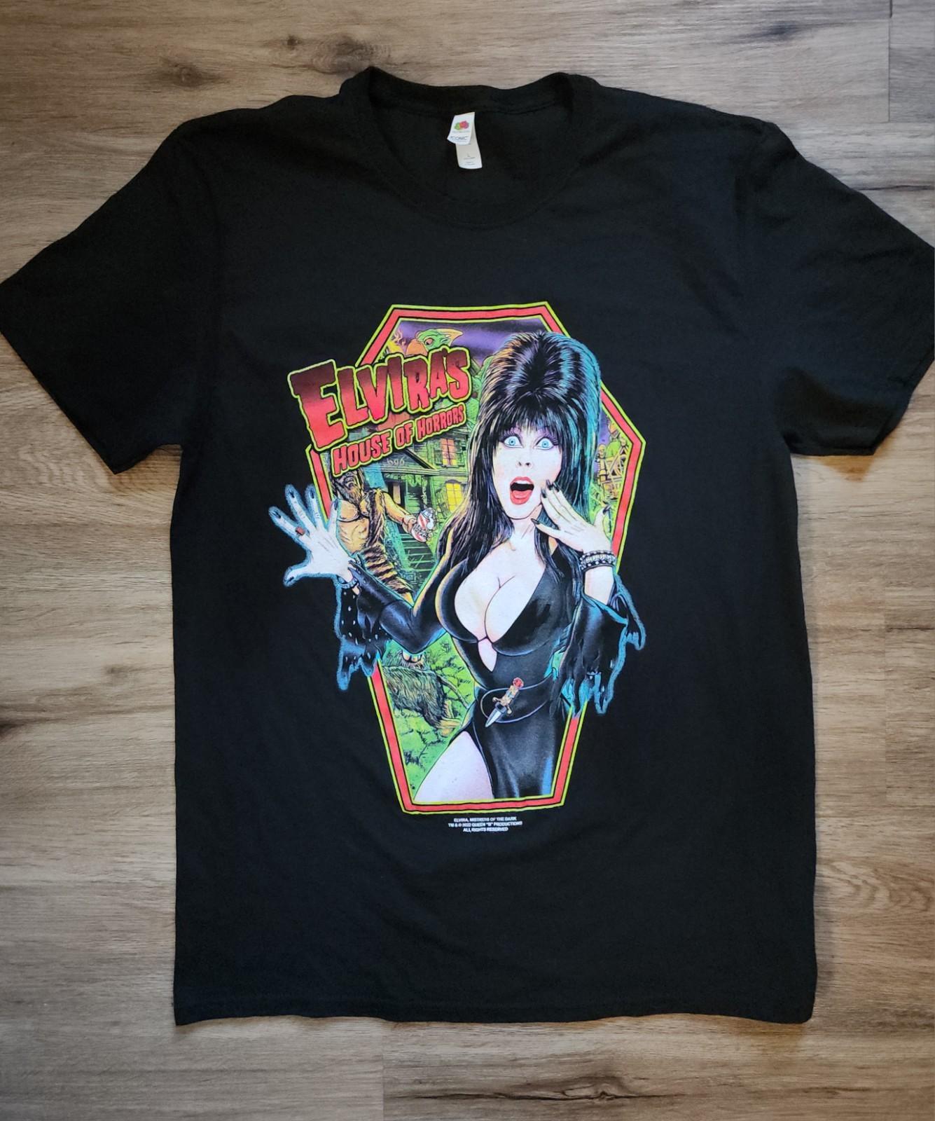 Elvira Mistress of the Dark T-Shirt Elvira s House Of Horror Black L Unisex T-Shirt XL