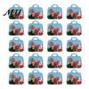 Christmas Supplies for Snacks Treat Bags with Handles, Self-Seal Candy Cookie Plastic Goodie Parties Holiday Party Favors, Clear Window Snack Pouches