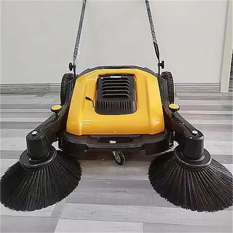 JZDASI Industrial Manual Floor Sweeper with Dust Collection CN plug (adapter included)