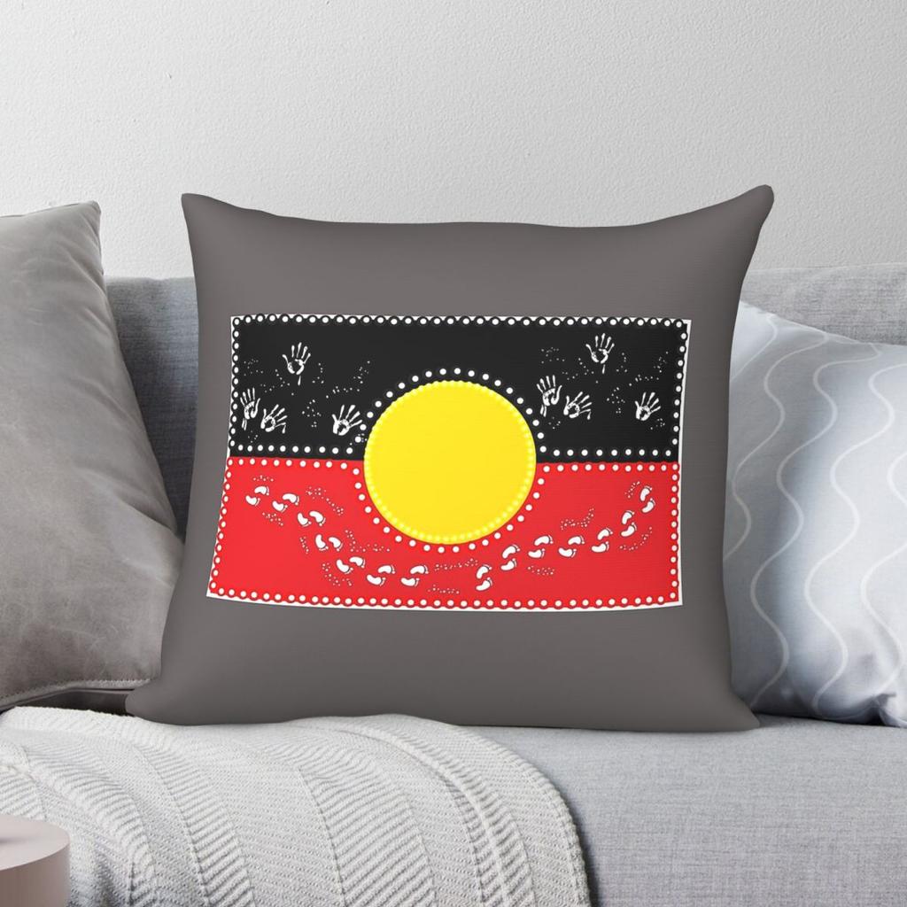 Indigenous Dot Aboriginal Flag Pillowcase Polyester Linen Velvet Pattern Zip Decor Throw Pillow Case Home Cushion Case