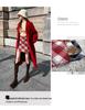 2025 Autumn/Winter Women's High-Waisted Plus Size Yellow Plaid Wool Mini Skirt
