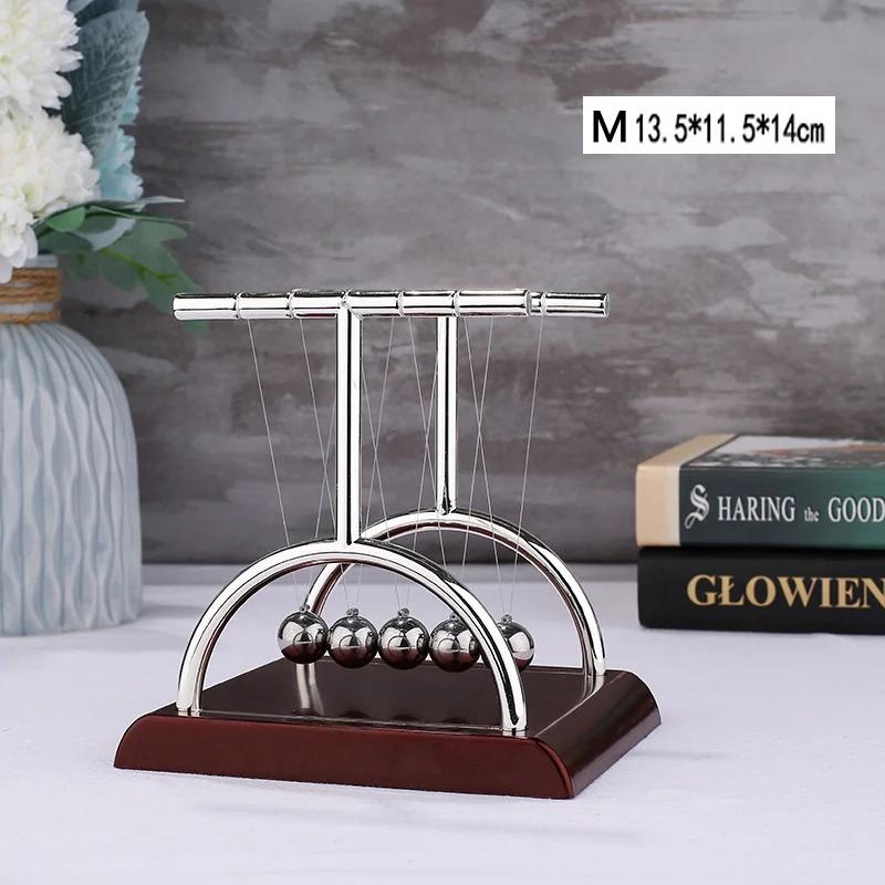 Sfera di Equilibrio in Acciaio Fisica Scienza Pendolo Divertimento Sviluppo Precoce Giocattolo da Scrivania Educativo Regalo, Culla di Newton Grande, Media, Piccola