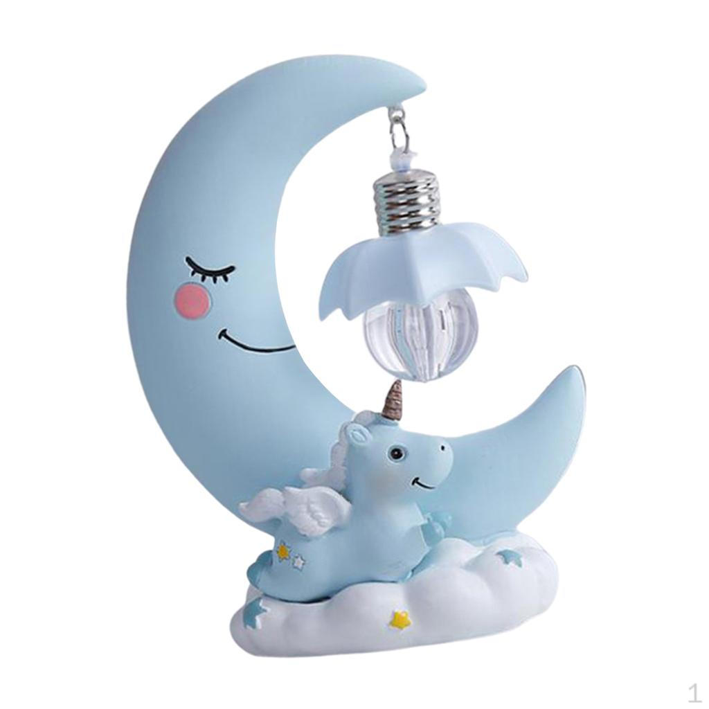 

Night Light Room Sleeping Lamp Deer Ornamnet Blue Moon Lamp