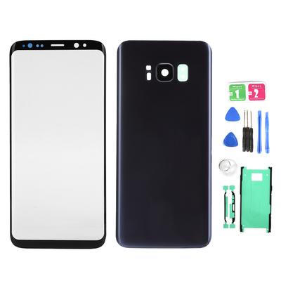 Handy Rückseite Glasabdeckung Frontbildschirm Glaslinse Ersatzset für Samsung S8Lila