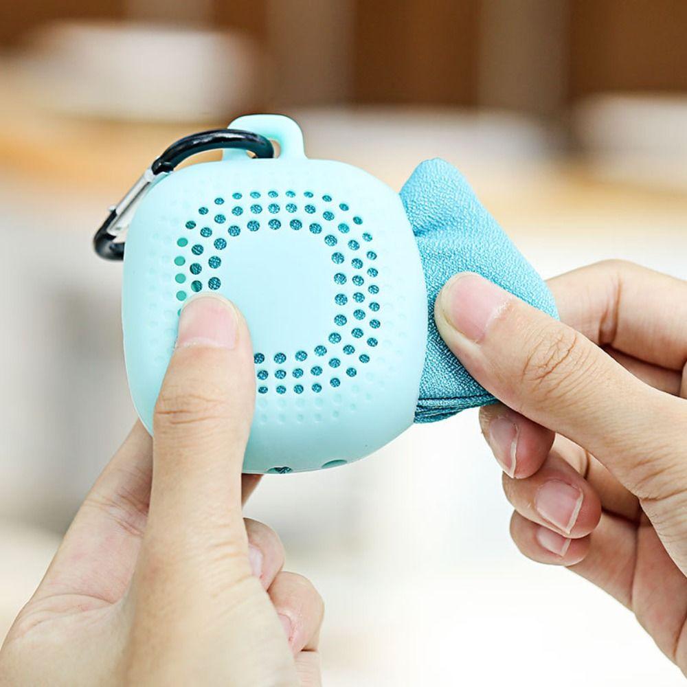 With Silicone Case Quick Drying Towel Super Absorbent Soft Microfiber Towel Solid Color Portable Sports Towel