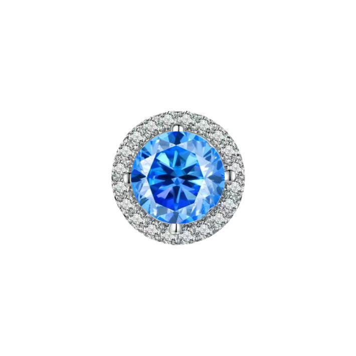 1 Carat Moissanite Halo Stud Earrings for Women Engagement Wedding Daily Work Party Travel Luxurious Gift 925 Sterling Silver