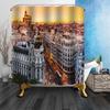 Belle Tende da Doccia con Paesaggio di Madrid per Decorazione Tenda da Bagno 180x180cm Tessuto Impermeabile Antimosquito Tenda da Doccia