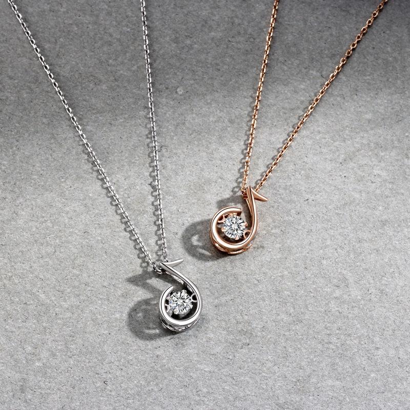 Necklace Female Smart Melody Music Note Simple Pendant Niche Design Sense Collarbone Chain Ins