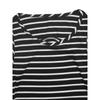 Women Summer Sleeveless Backless Black White Striped Slit High Waist Bodycon Long Dress