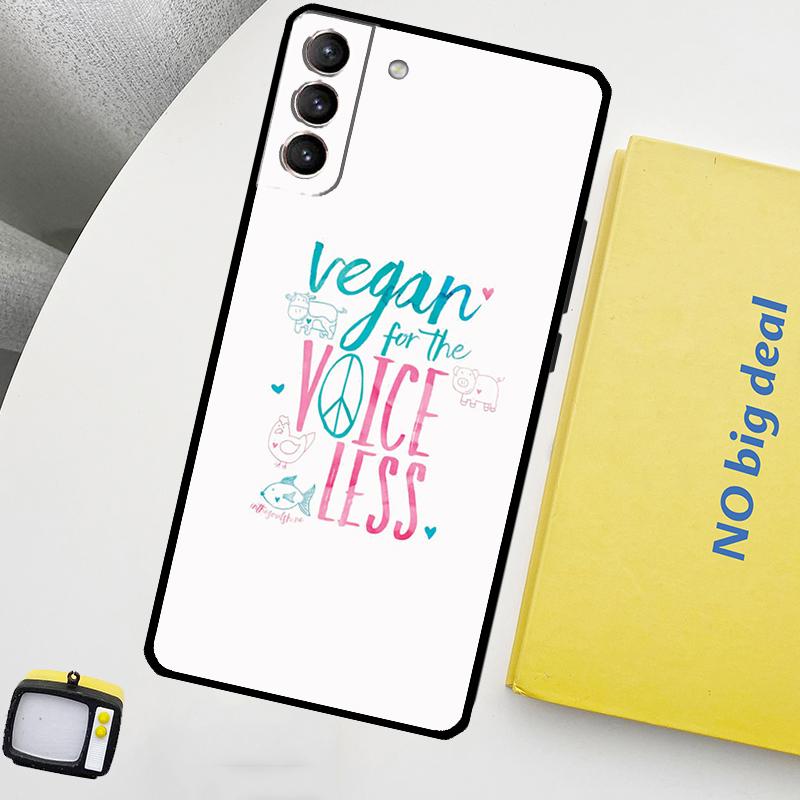 Vegan Inspiration Phone Case For Samsung Galaxy S24 Ultra S20 S21 S22 S23 Plus S9 S10 S24 FE S25 Ultra Cover