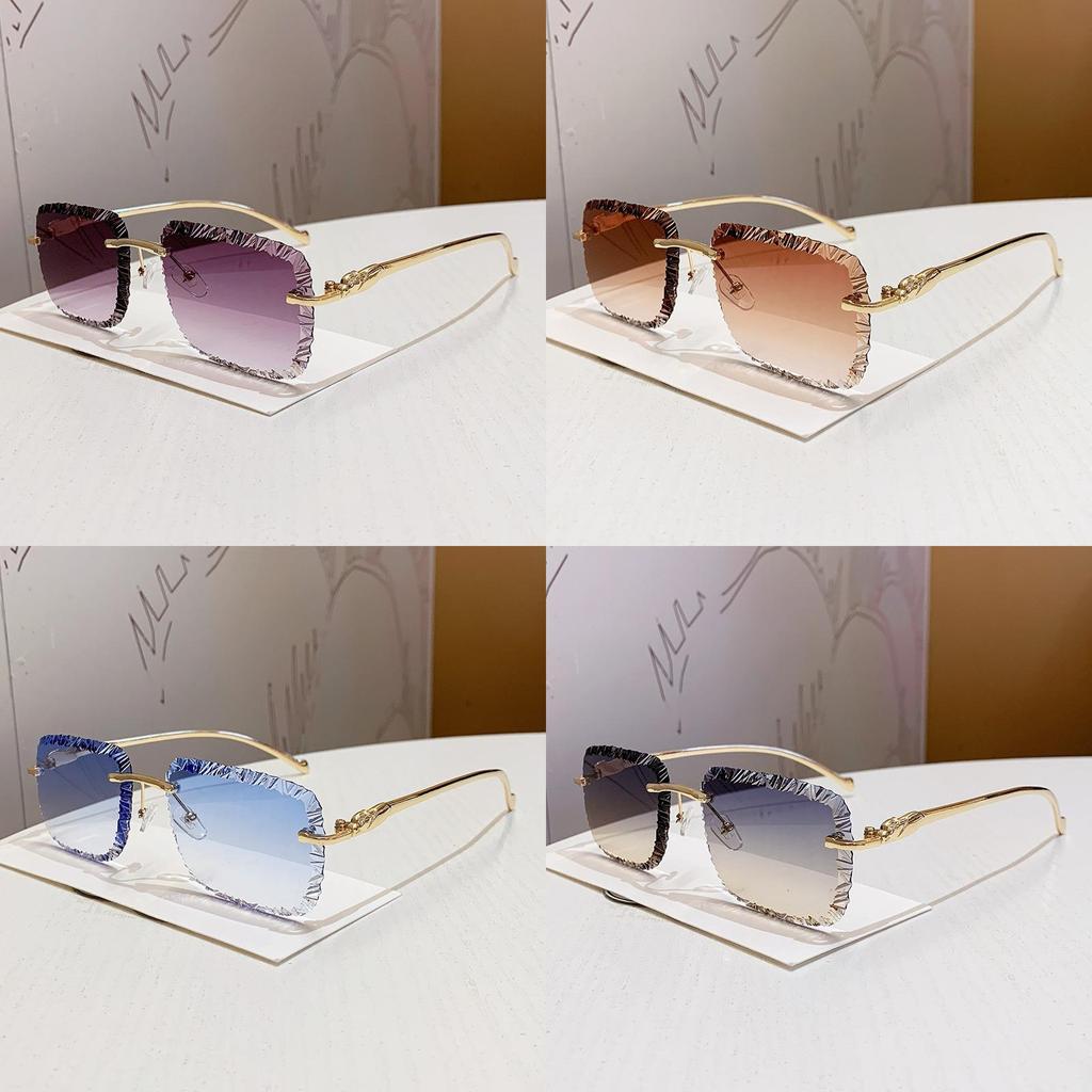 Geometric Square Sunglasses For Women With Uv400 Protection And Metal Frame For Outdoor Travel