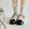 Lolitas Ruffled Ankle Socks Ballet Sweet Bowknot Crew Socks Tights Loose Socks