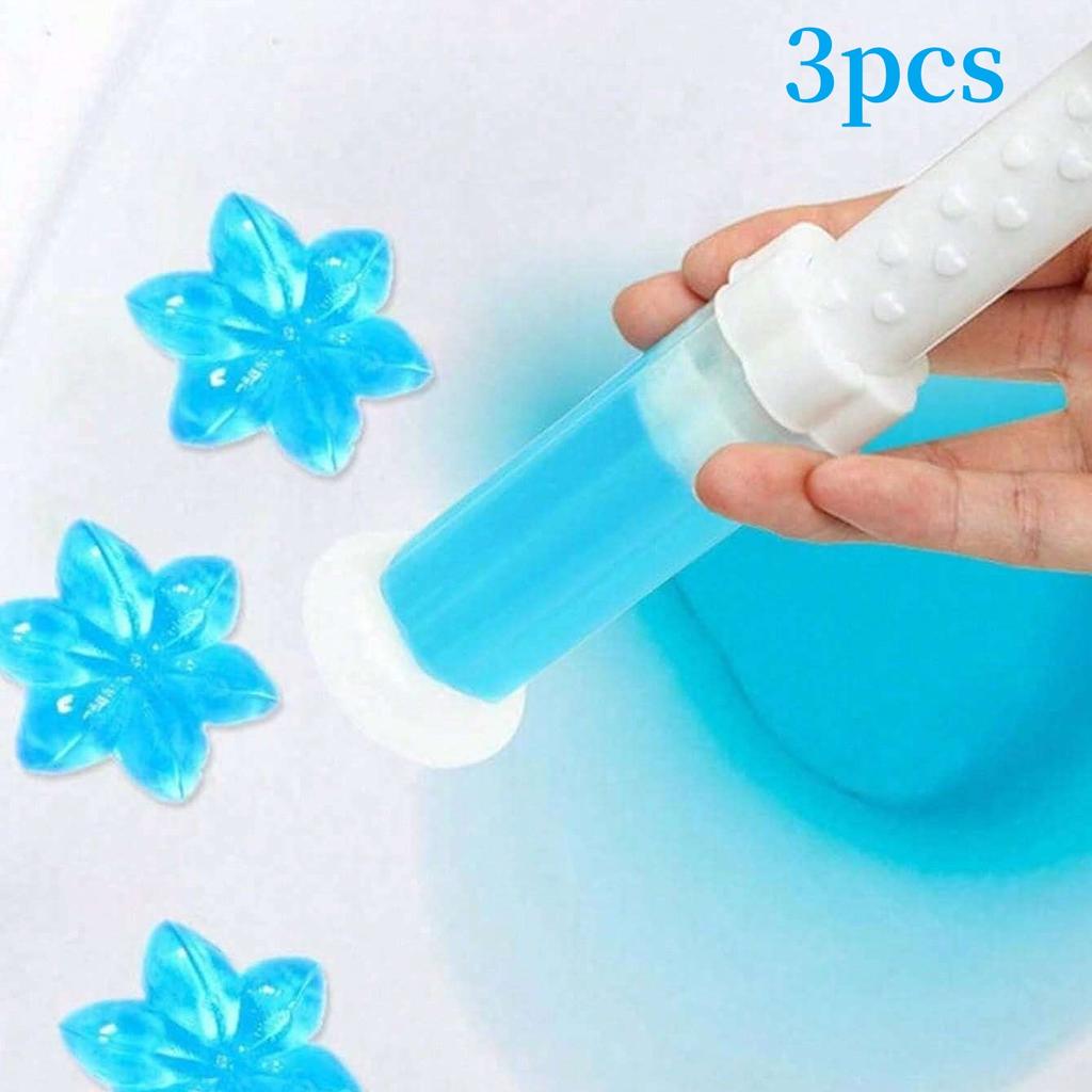 3-teiliges Toilettenreiniger-Gel mit frischen Blumen und aromatischem Abflussreiniger, Lufterfrischer, entfernt Gerüche, Badezimmer-Tools für Zuhause