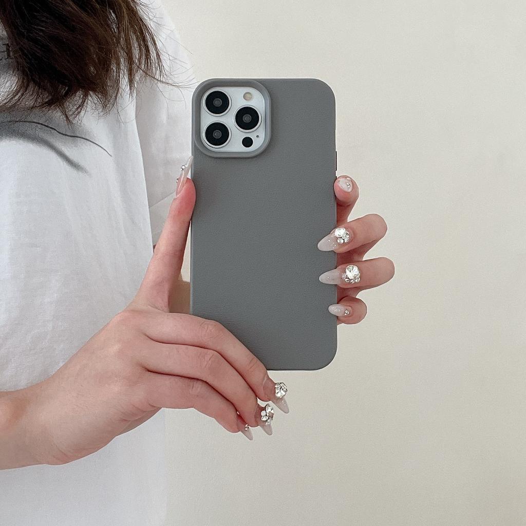 High End Leather for Apple 16promax Phone Case IPhone 15 Lychee Pattern 14 Women 13 High-end Feeling 12 Trendy