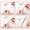Beadable Keychain Set with Blank Keyring Strips Keychain Craft Making Beads for Handicraft Pendant Handmade Accessories