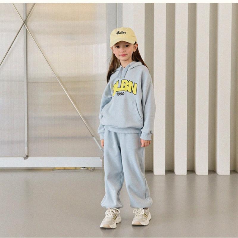  Olivan  Kangaroo Pocket Hooded Top And Bottom  Light Blue 