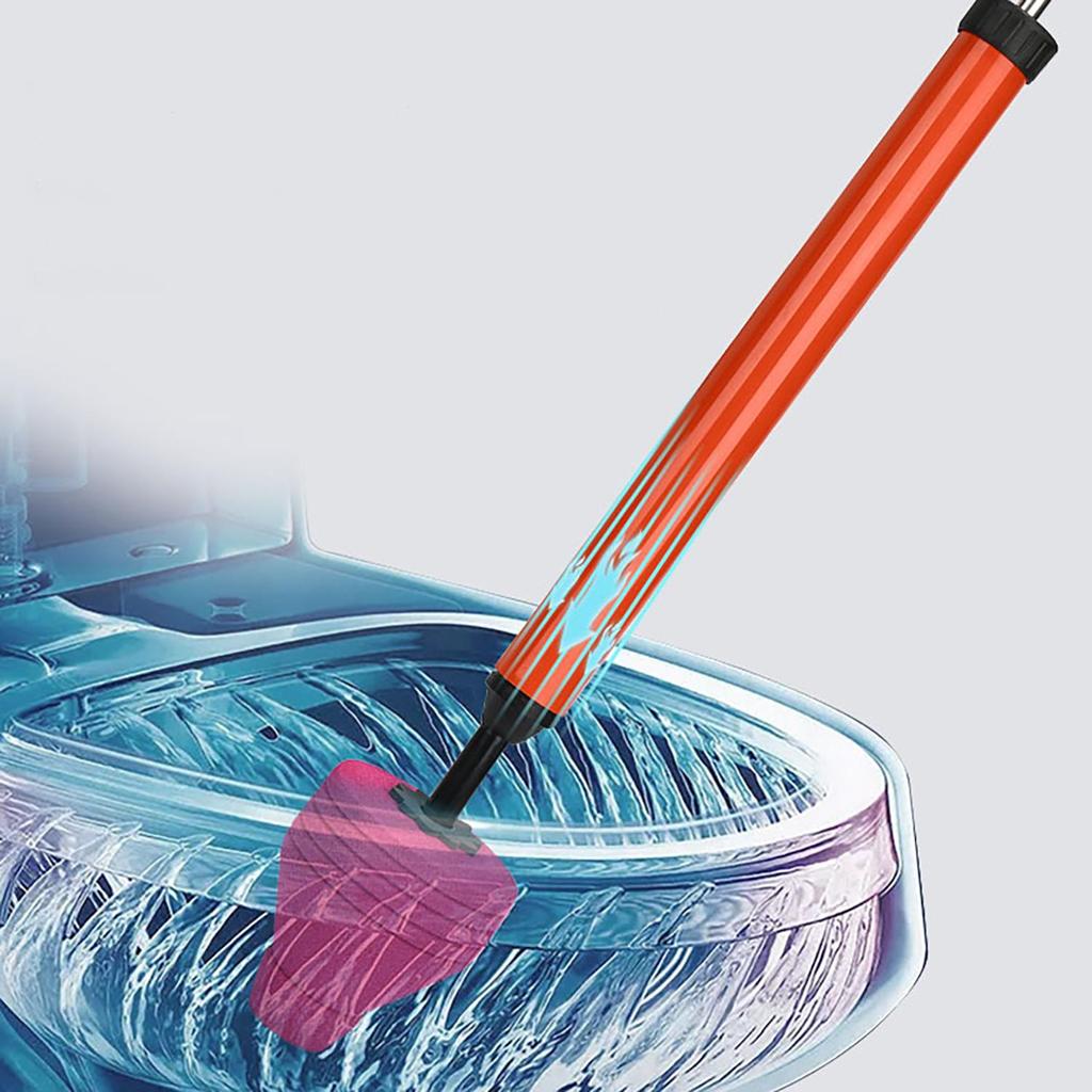 Avblokkering av høytrykkstoalett, Toalettstempelsett, One Shot Toalettrørstempel, Luftstempel for toalett, Gulvavløp, Tett rør