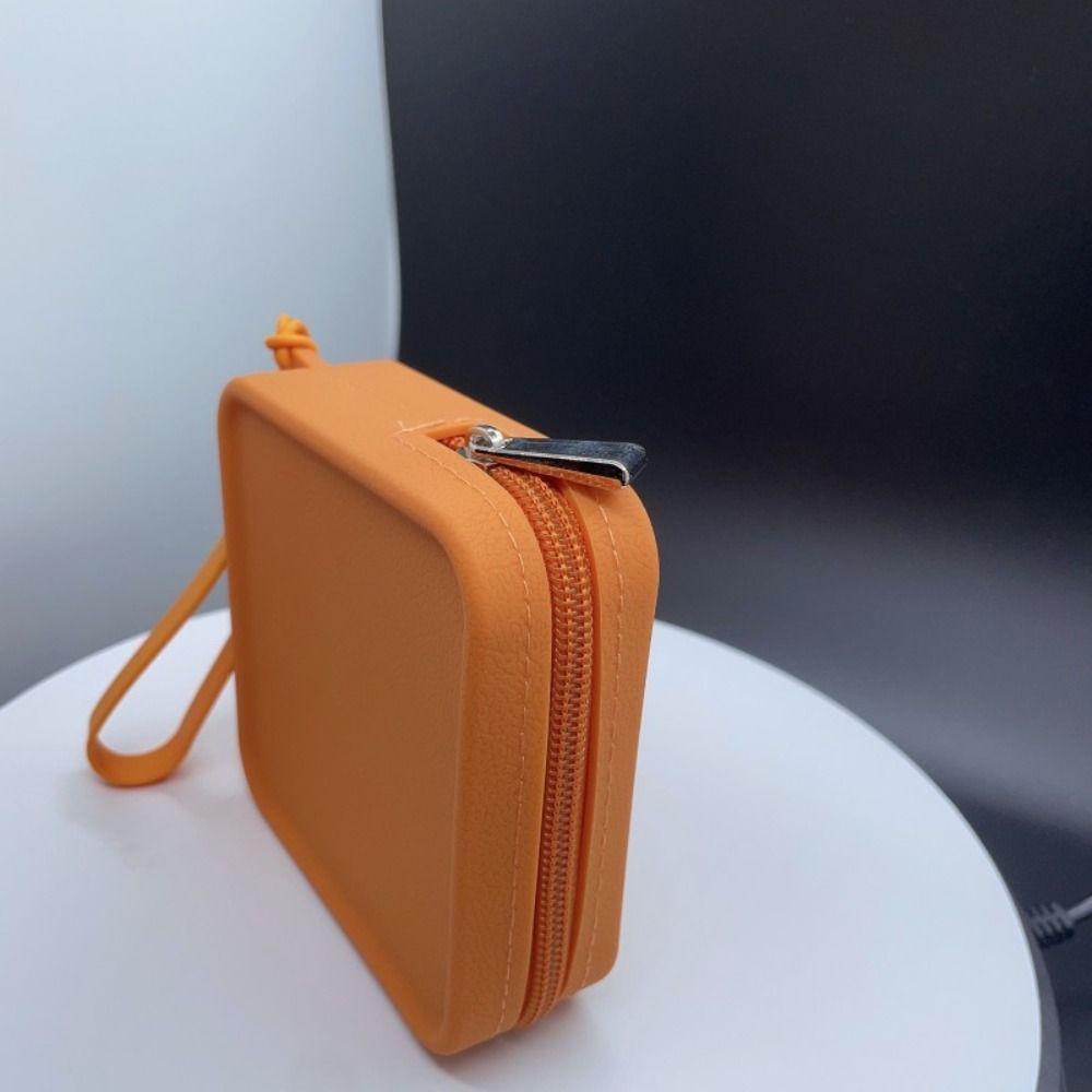 Mini Silicone Square Coin Purse Solid Color Small Item Bag Cute   Men