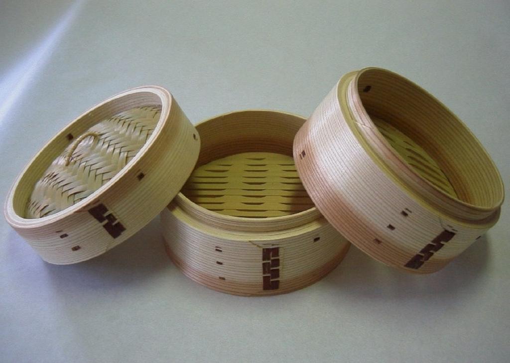Ichihara Woodworks CS21-2S Mini Chinese Steamer, 2-Tier Set, 21cm Diameter