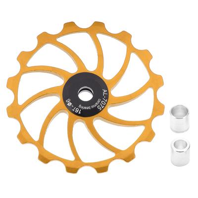 MEIJUN 16T Bicycle Rear Derailleur MTB Road Bikes Ceramic Bearing Pulley Guide Wheel PartsGold