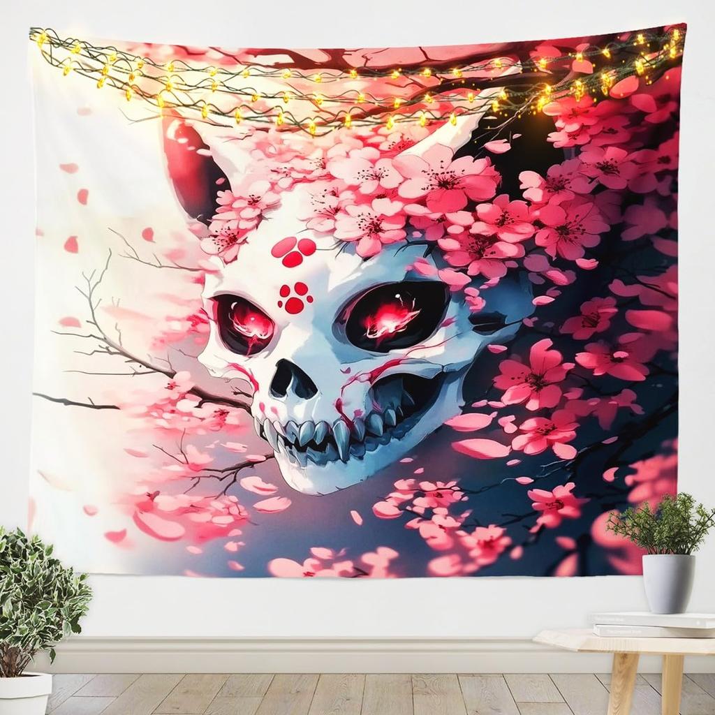 Snake Tapestry Purple Flower Leaves Wall Hanging for Kids Boy Girl Room Decor, Exotic Exotic Boho Moon Wall Blanket Tapestries