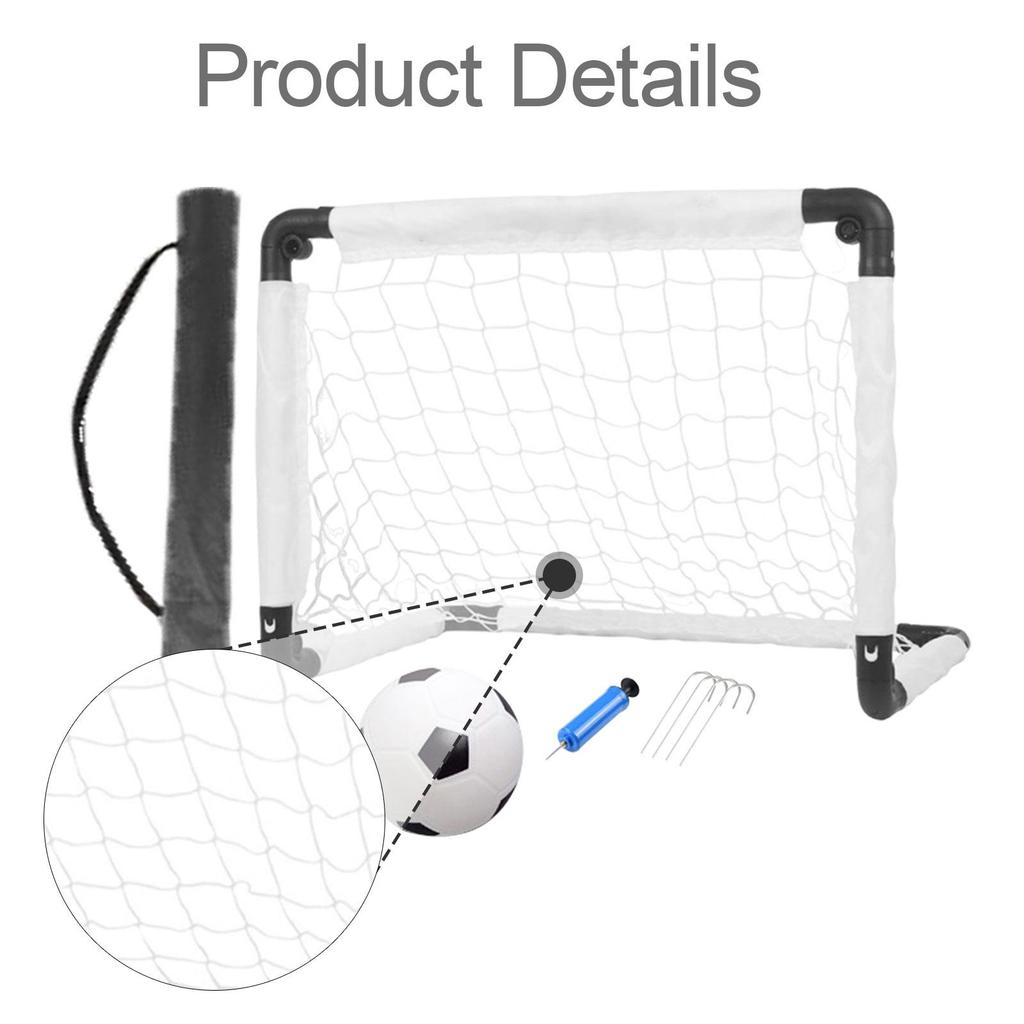 Portable Kids Soccer Goal Nets Practice with Ball Kindergarten S
