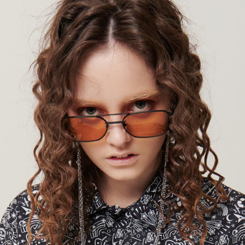 

holy NUMBER 7 [SUNGLASSES] VERIMOND-P413_BLACK FRAME YELLOW LENS FREE