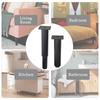 XINMEIWEN 4-Pack Metal Adjustable Furniture Legs, Cabinet Legs, Heavy-Duty Bed Center Frame Slat Support Legs for Table, Bed, Sofa (7.1"-12"), Black
