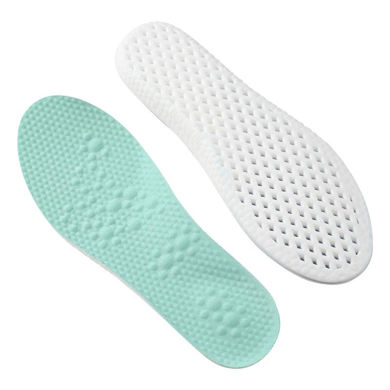 7A Grade Antibacterial Mint Wormwood Sports Insoles - High Elastic, Shock Absorbent, Breathable, Sweat-Wicking Comfort